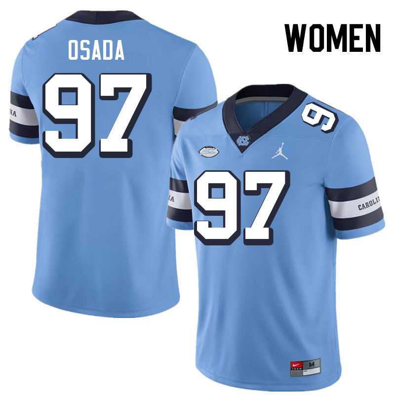 Women #97 Lucas Osada North Carolina Tar Heels College Football Jerseys Stitched-Throwback